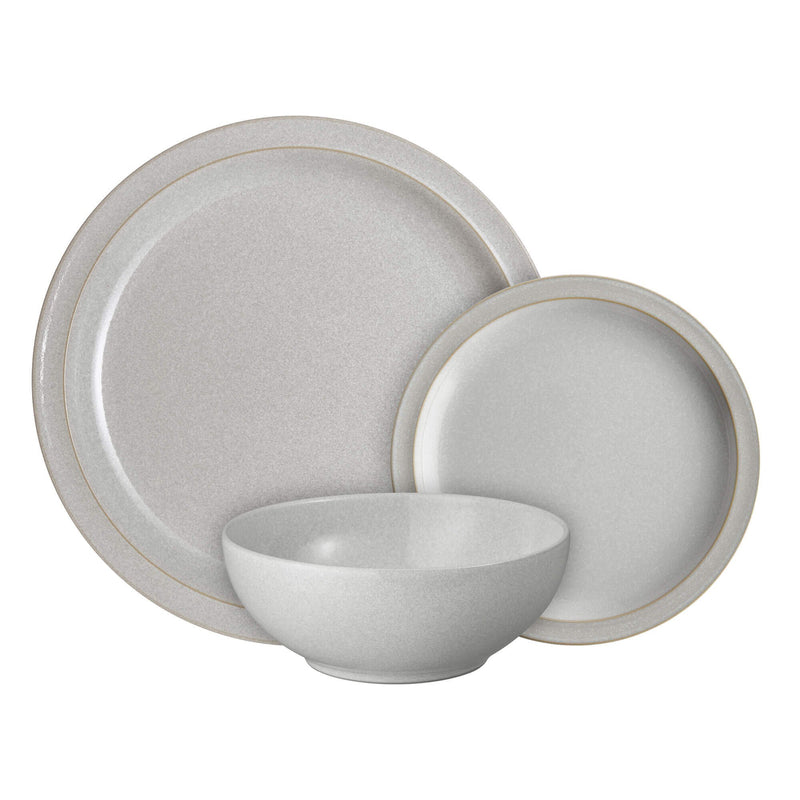 Denby Dove Grey 12 Piece Tableware Set