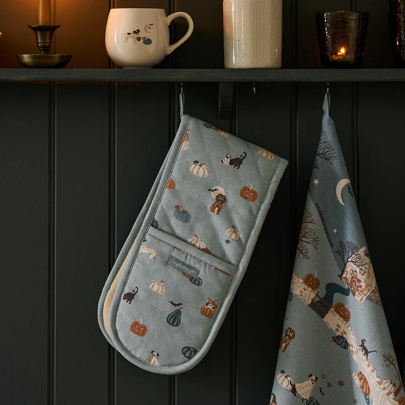 Sophie Allport Double Oven Glove Paws and Pumpkins
