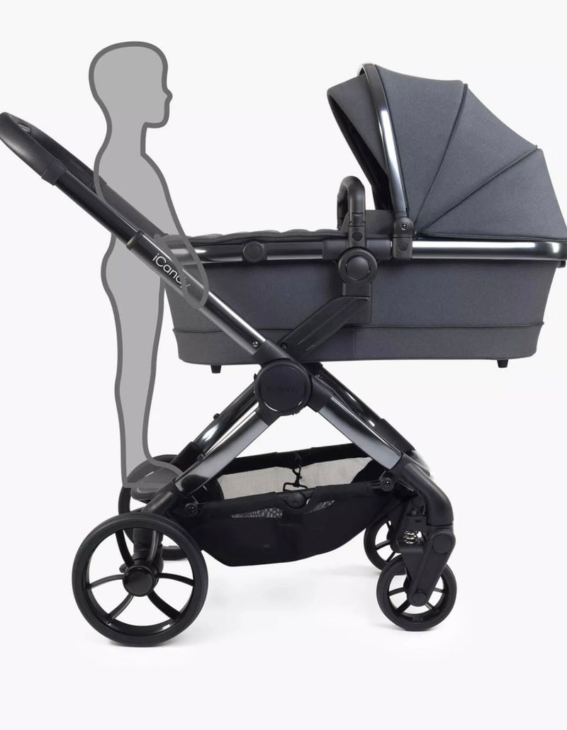 iCandy Peach 7 Pushchair & Carrycot Bundle in Dark Grey