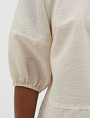 Inwear Women’s HerenaIW Blouse in Ecru - Long sleeved blouses
