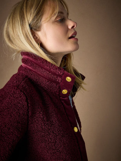 Joules Women’s Red Fleur Fleece Jacket
