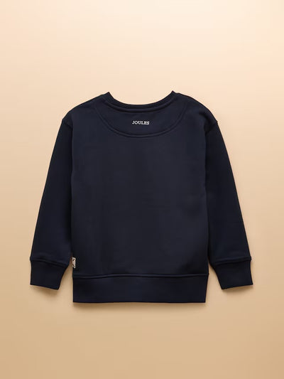 Joules Kids Sundaze Navy Blue Crew Neck Sweatshirt