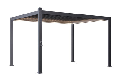 Hartman Premium 4m x 3m Pergola Dark Grey Aluminium Framed