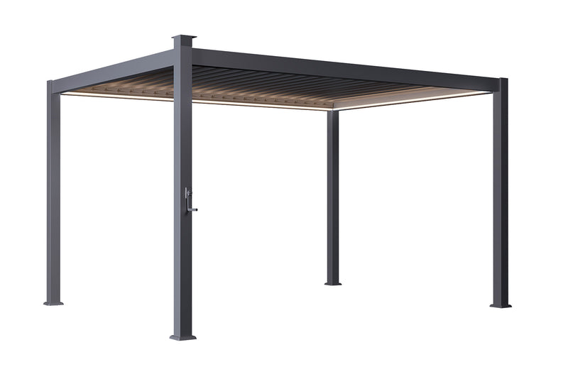 Hartman Premium 4m x 3m Pergola Dark Grey Aluminium Framed