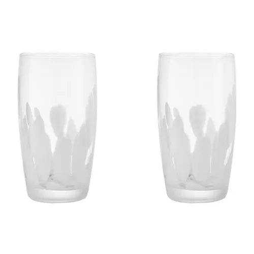 Denby Contemporary Marbled White Set Of 2 Large Tumblers