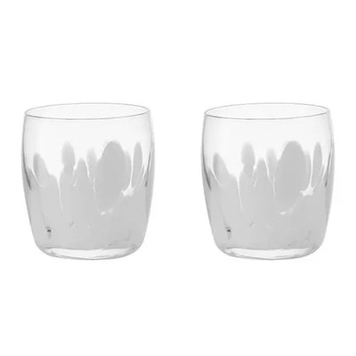 Denby Contemporary Marbled White Set Of 2 Small Tumblers