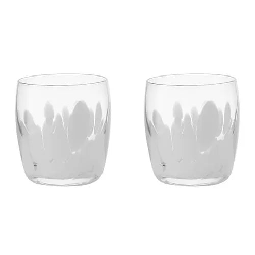 Denby Contemporary Marbled White Set Of 2 Small Tumblers