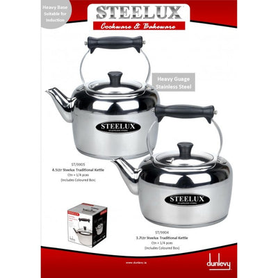 Steelex 3Lt S/Steel Kettle -