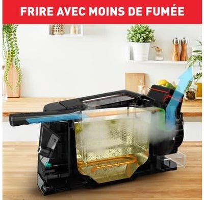 Tefal Clear Duo 3.5L Fryer, Less Smoke and Odor XL Anti-Fog Viewing Window FR600D10