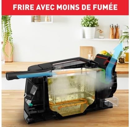 Tefal Clear Duo 3.5L Fryer, Less Smoke and Odor XL Anti-Fog Viewing Window FR600D10