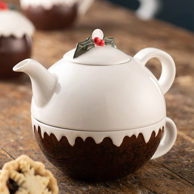 Belleek Living Christmas Pudding Tea for One