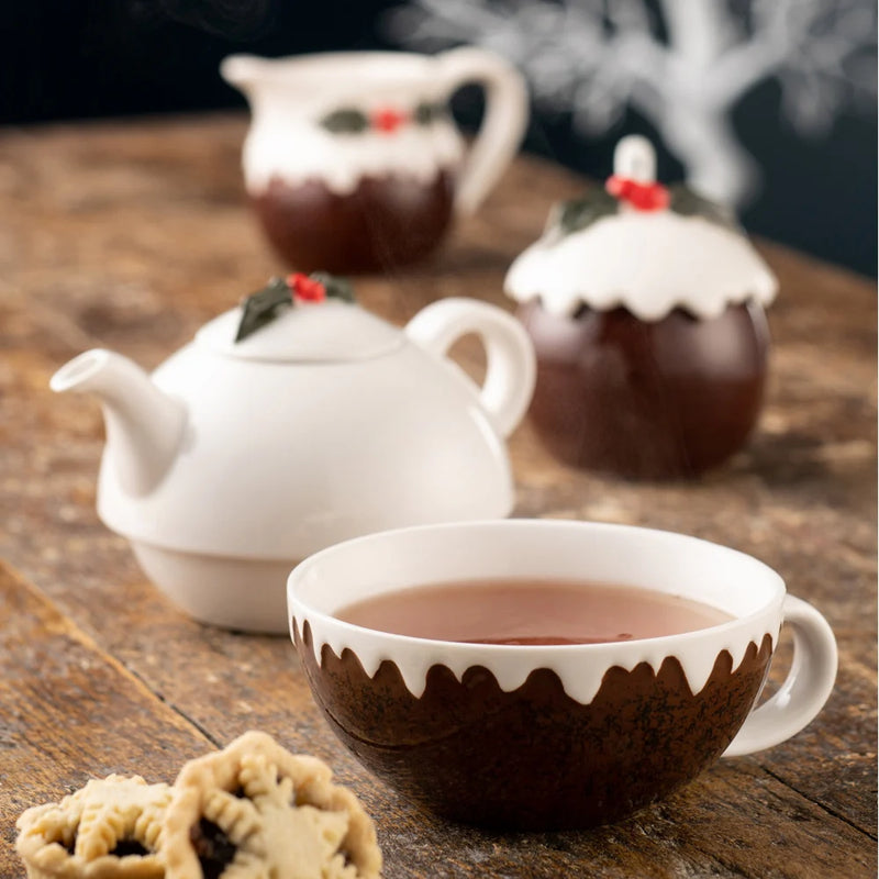 Belleek Living Christmas Pudding Tea for One