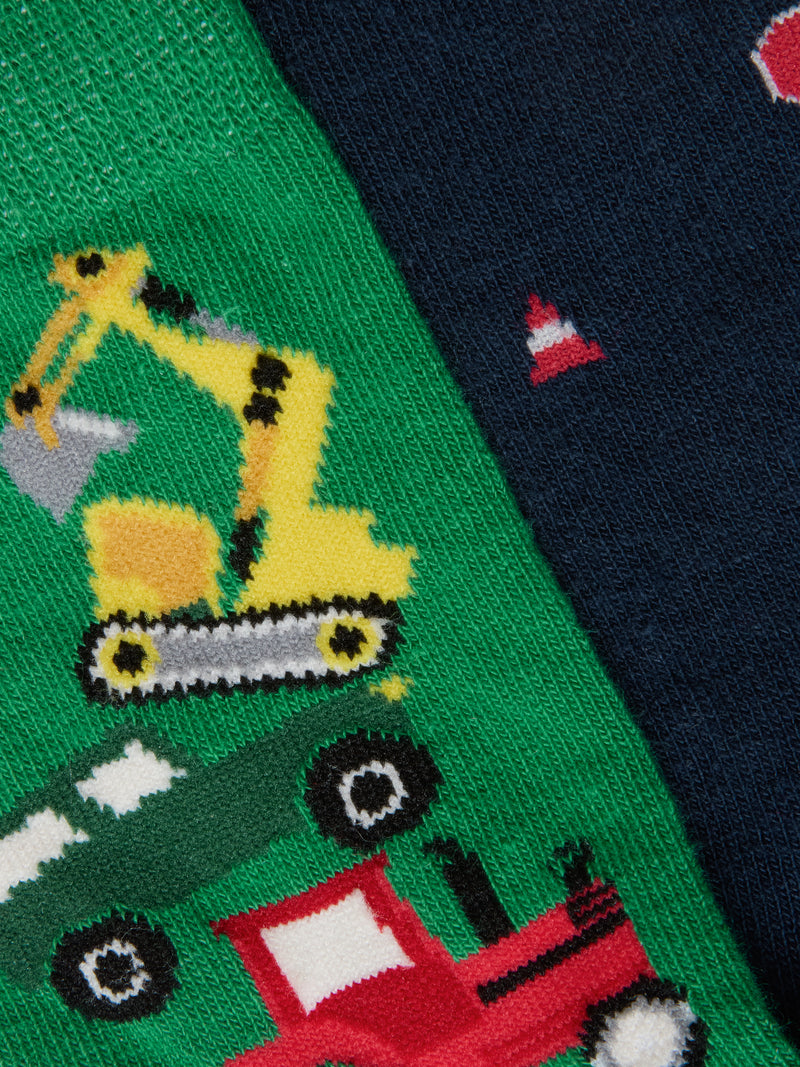 Joules Boys Eat Feet 3PK Vehicle Socks