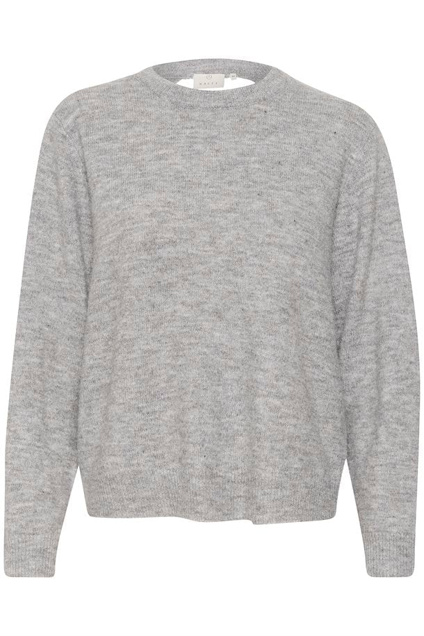 Kaffe KAmalene Open Back Pullover Grey Melange