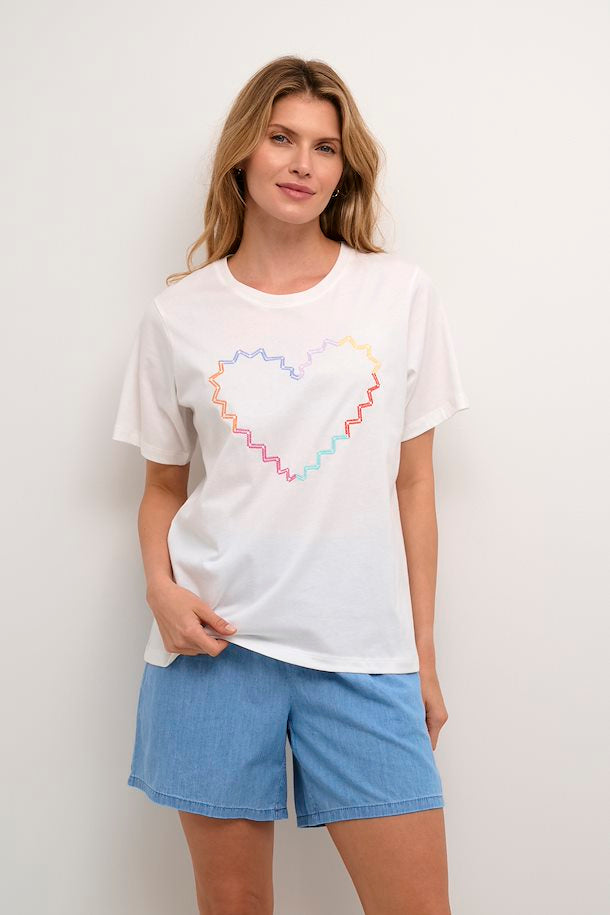CULTURE CUamora Heart T-Shirt - Spring Gardenia