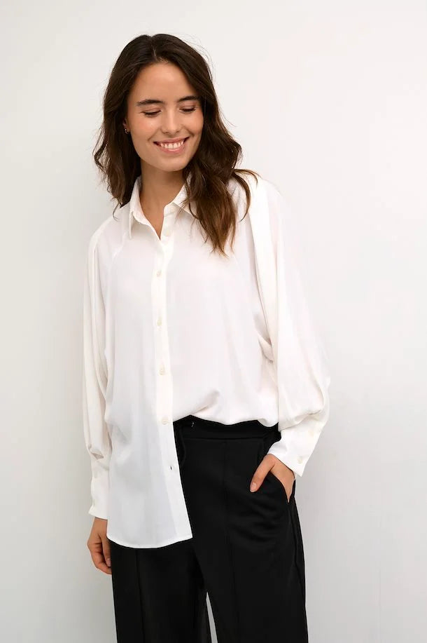 Kaffe KAlea Shirt Chalk