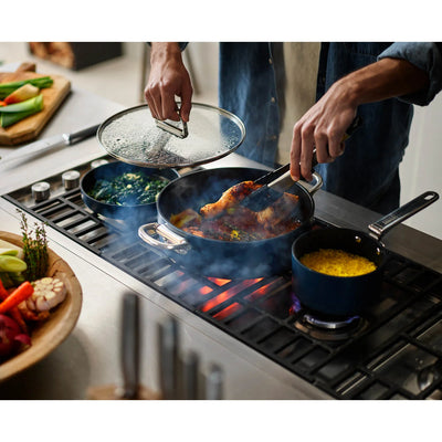 Joseph Joseph Space 19cm Non-Stick Folding Handle Saucepan & Lid Midnight Blue