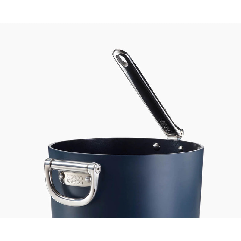 Joseph Joseph Space 23cm Non-Stick Folding Handle Saucepan & Lid Midnight Blue