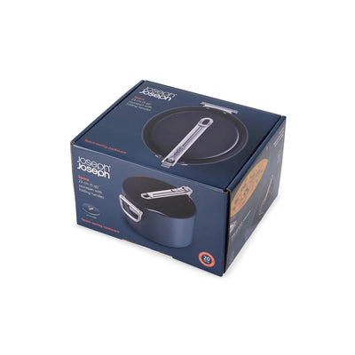 Joseph Joseph Space 23cm Non-Stick Folding Handle Saucepan & Lid Midnight Blue