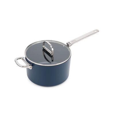 Joseph Joseph Space 23cm Non-Stick Folding Handle Saucepan & Lid Midnight Blue