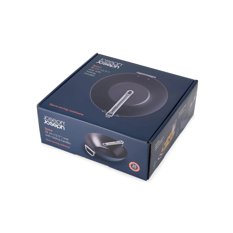 Joseph Joseph Space 32cm Non-Stick Wok Midnight Blue