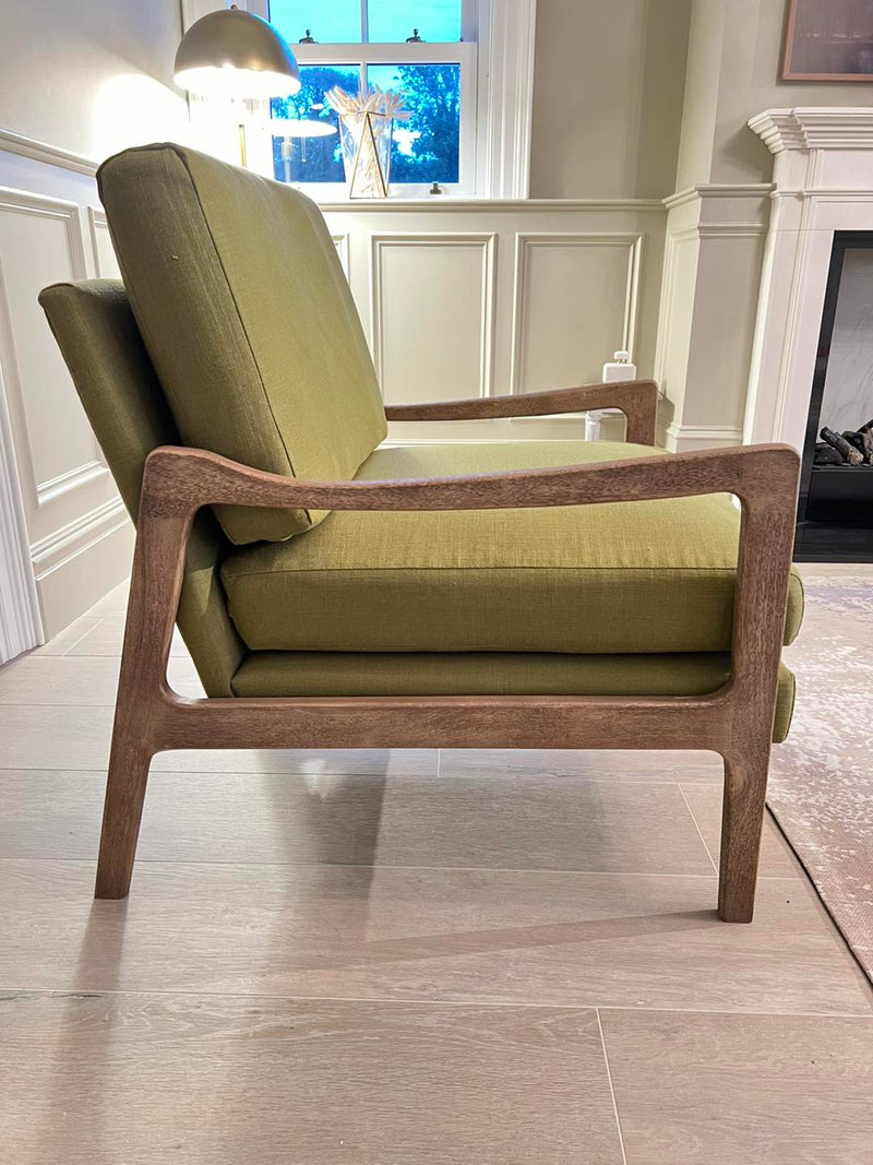 Isla Solid Wood Myrah Green Chair