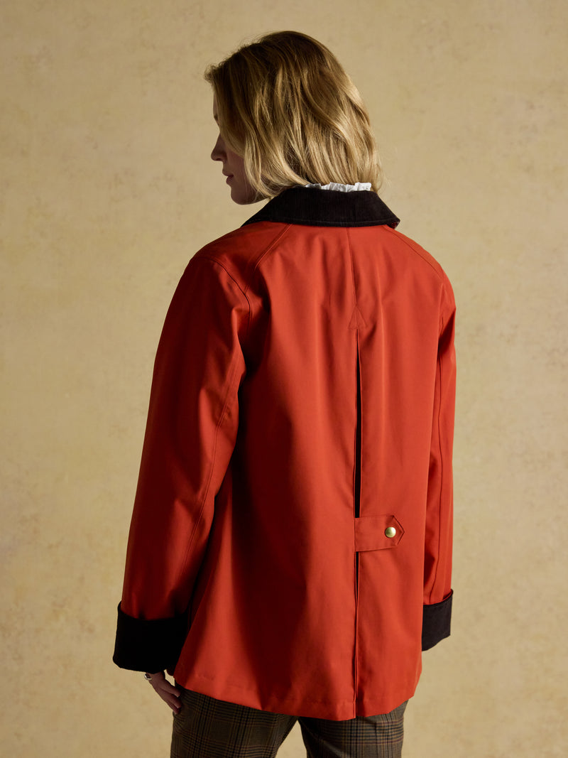 Joules Women’s Katherine Burnt Orange Waterproof Heritage Coat