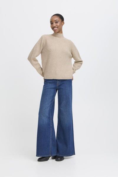 Ichi Women’s IHDUCIE Jumper in Oatmeal Melange