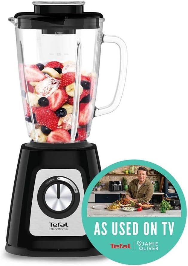 Tefal Blendforce II Blender, 2L Glass Jug, High Power 800W,  BL435840