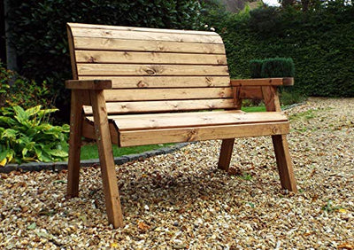 Charles Taylor 2 Seater Wooden Garden Bench Hand Made Traditional