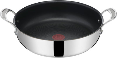 Tefal Jamie Oliver Cook's Classics Stainless Steel Shallow Pan 30cm Non-Stick Coating, Induction Pot E3069034