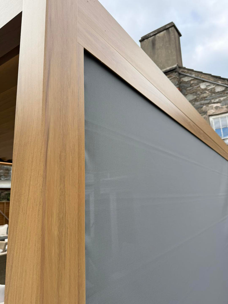 Hartman Premium Wood Effect Pergola 3m x 4m Aluminium Framed
