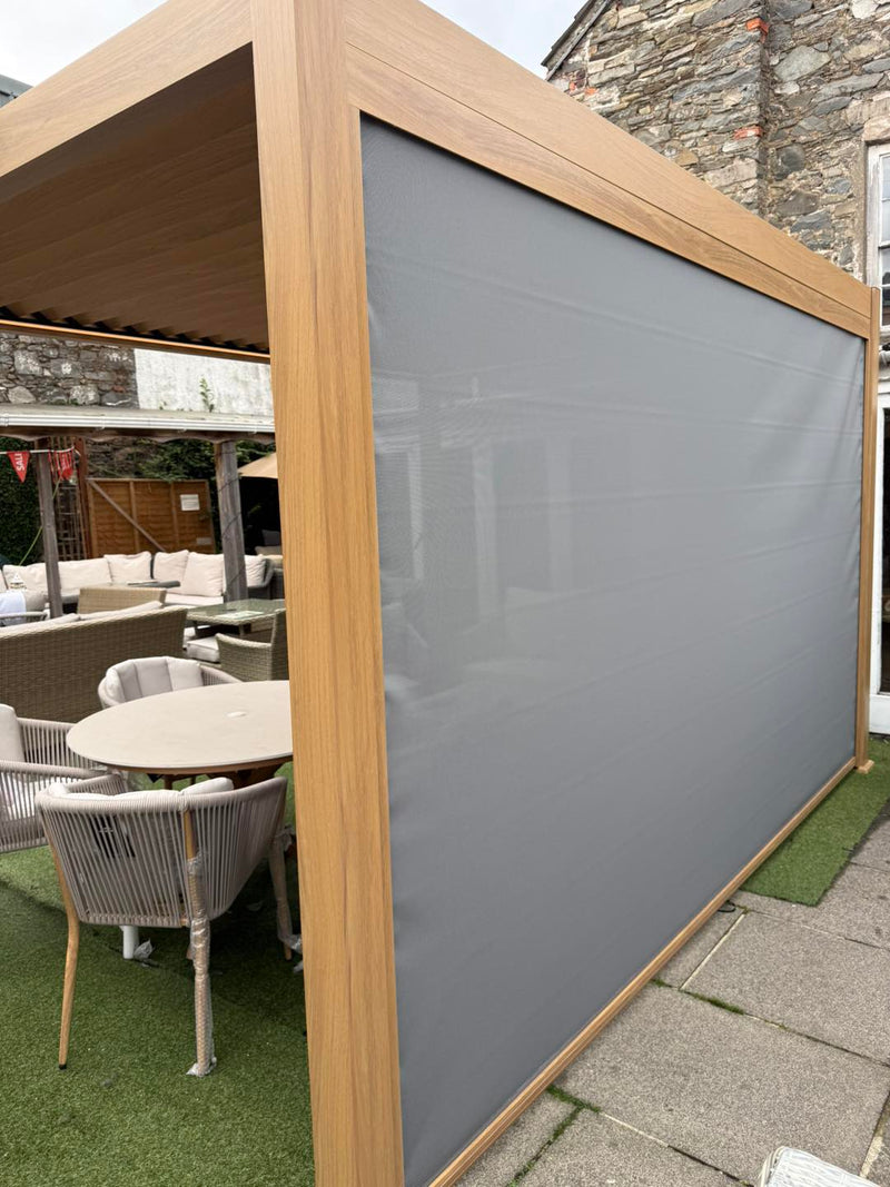 Hartman Premium Wood Effect Pergola 3m x 4m Aluminium Framed