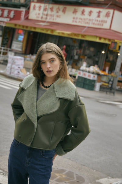 Culture Women’s CUlenny Aviator jacket  in Rifle Green