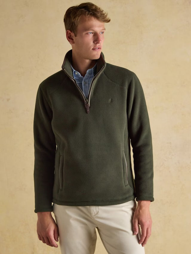Joules Men’s Heritage Fleece Dark Green Quarter Zip