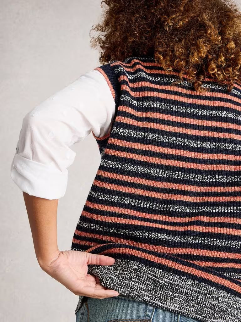 White Stuff Women’s Meg Stripe Tank in Navy Multi