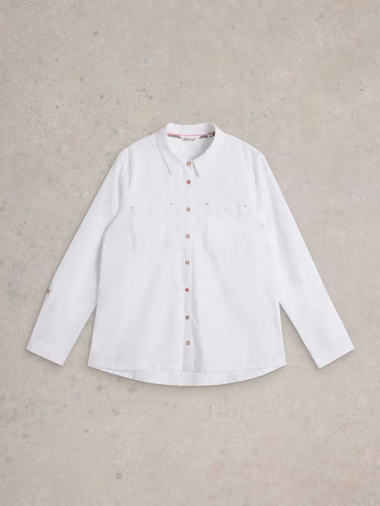 White Stuff Women’s Sophie Organic Cotton Shirt in Pale Ivory