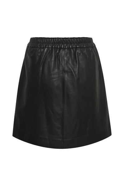 Inwear Women’s WookIW Leather Short Skirt in Black