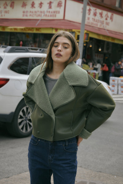Culture Women’s CUlenny Aviator jacket  in Rifle Green
