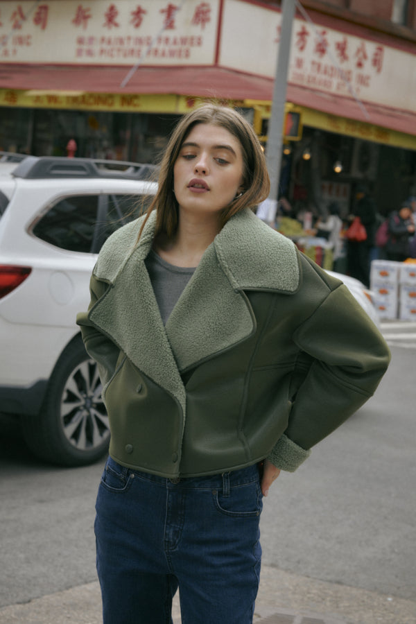 Culture Women’s CUlenny Aviator jacket  in Rifle Green