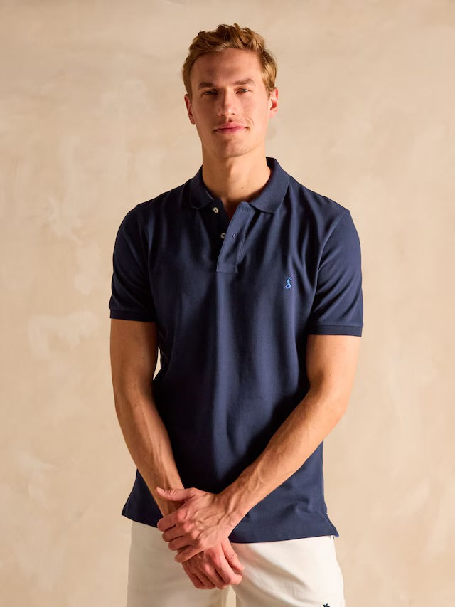 Joules Men’s Woody Navy Cotton Pique Polo Shirt