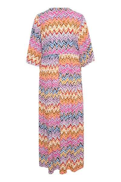 CULTURE CUkendall Maxi Dress- Orange Graphic