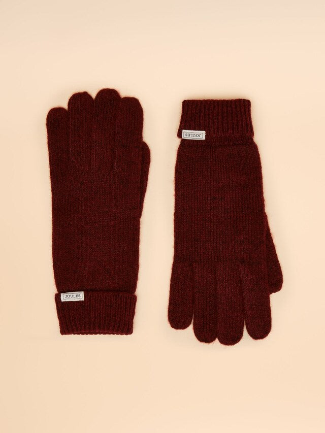 Joules Women’s Rosa Berry Red Gloves