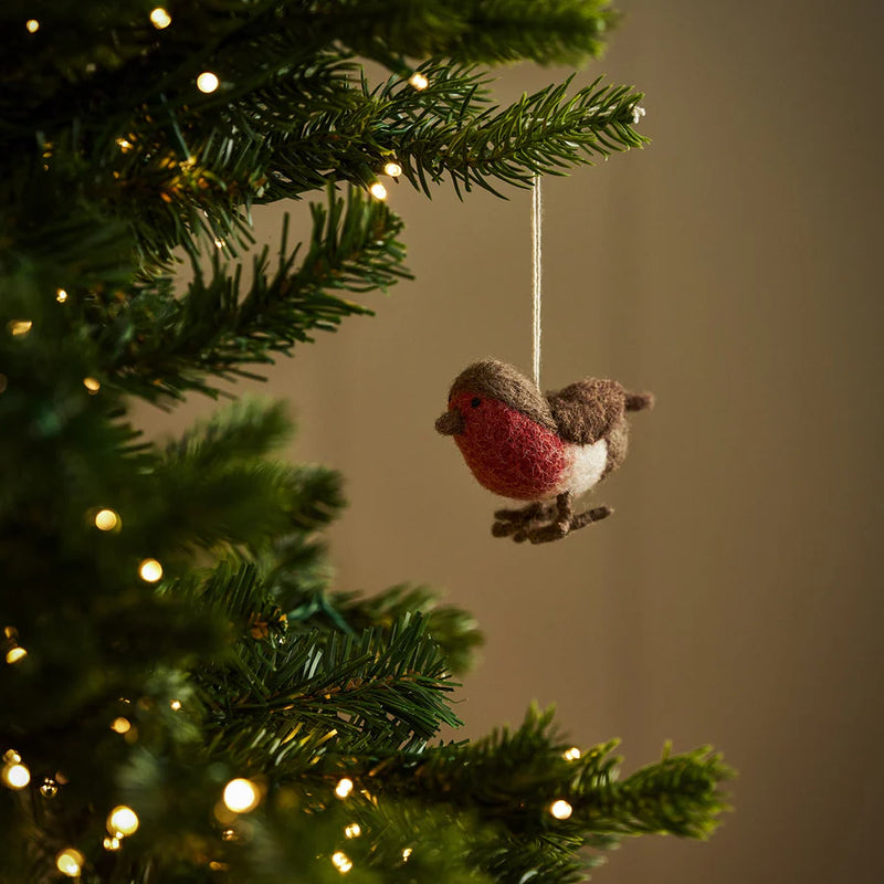 Sophie Allport Bauble Decoration Felt Mini Robin