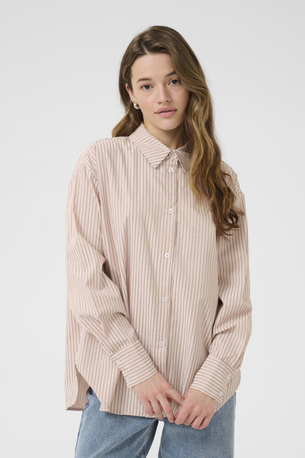 Kaffe Women’s KAvictoria Shirt - Lotus Stripe