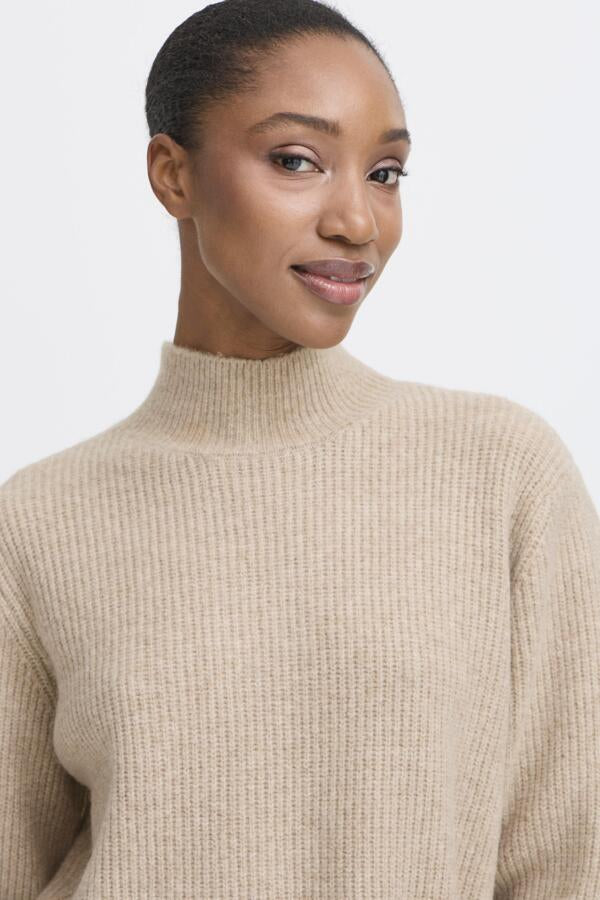 Ichi Women’s IHDUCIE Jumper in Oatmeal Melange