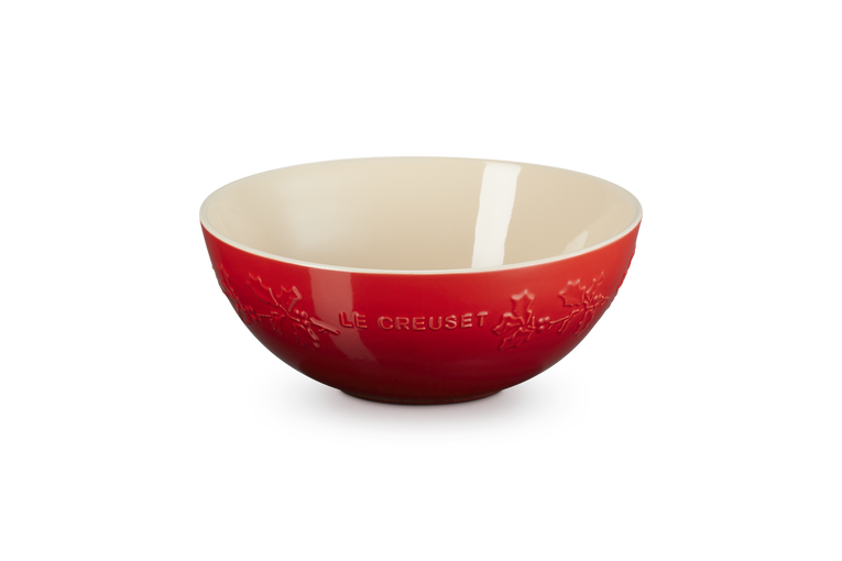 Le Creuset Stoneware Holly Serving Bowl 25cm/3.6L Cerise