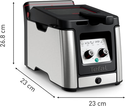Tefal Clear Duo 3.5L Fryer, Less Smoke and Odor XL Anti-Fog Viewing Window FR600D10