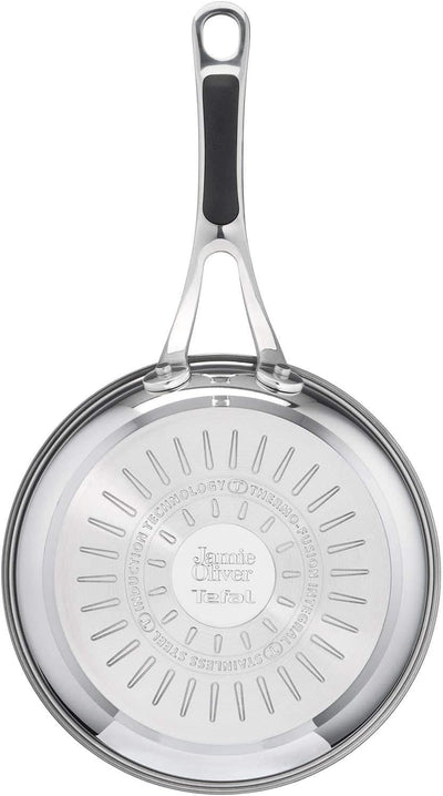 Tefal Jamie Oliver Cook's Classics Stainless Steel Frying Pan, 30cm, Induction Pan E3060735