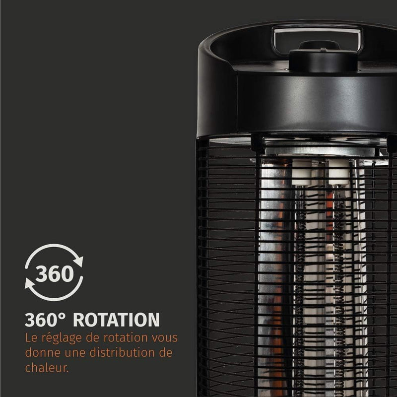 Table Top Heater Black Revolving Table Heater Electric Medium